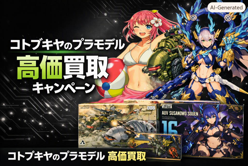 コトブキヤのプラモデル買取キャンペーン